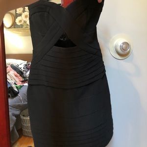 Black bandaged little black Tobi dress